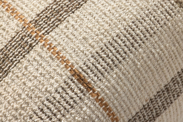 Loloi PLL0175 Machine Woven Transitional Pillow Ivory ,Brown Polyester | Cotton P143PLL0175IVBRPIL2