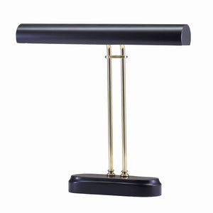 House Of Troy Desk/Piano Stylish Lamp – Elegant Illumination For Your Workspace Or Music Area, Perfect Décor Piece Black,Polished Brass Metal P16-d02-617