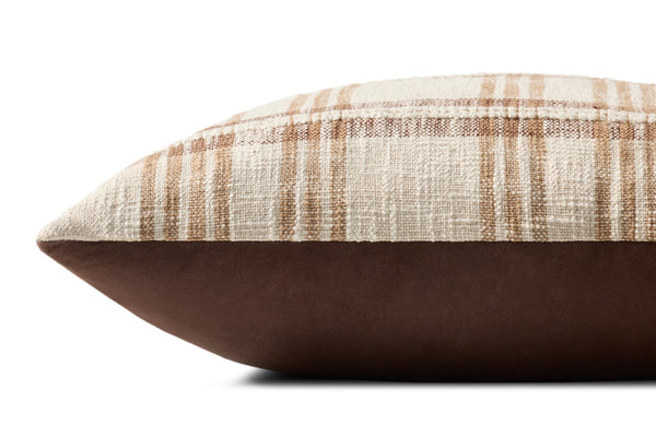 Loloi PLL0155 Machine Woven Transitional Pillow Tan ,Multi Cotton | Polypropylene P226PLL0155TNMLPIL3
