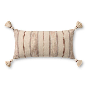 Loloi PLL0157 Machine Woven Transitional Pillow Ivory ,Multi Cotton | Polyester | Rayon | Linen PSETPLL0157IVMLPI13