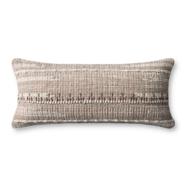 Loloi PLL0124 Hand Woven Transitional Pillow Ivory ,Beige Wool | Cotton P315PLL0124IVBEPI13