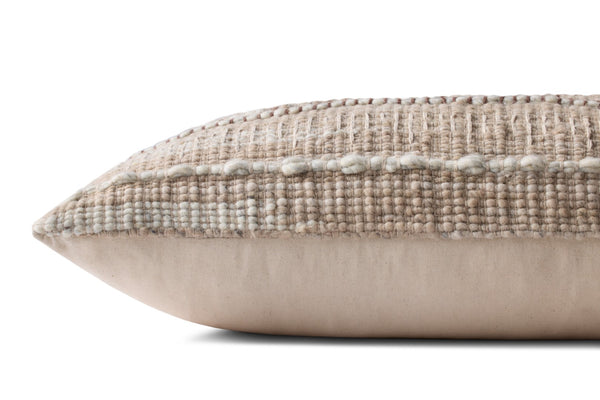 Loloi PLL0124 Hand Woven Transitional Pillow Ivory ,Beige Wool | Cotton P315PLL0124IVBEPI13