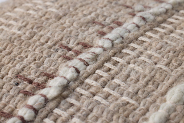 Loloi PLL0124 Hand Woven Transitional Pillow Ivory ,Beige Wool | Cotton DSETPLL0124IVBEPIL1