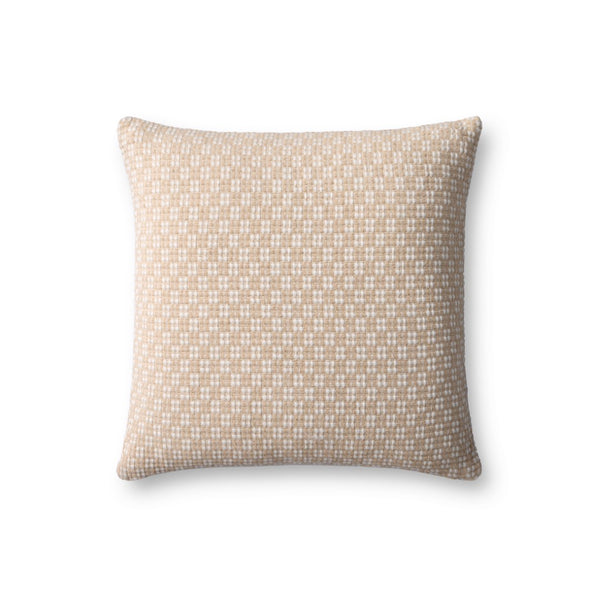 Loloi PLL0125 Machine Woven Transitional Pillow Ivory ,Wheat 100% Cotton PSETPLL0125IVWTPIL1