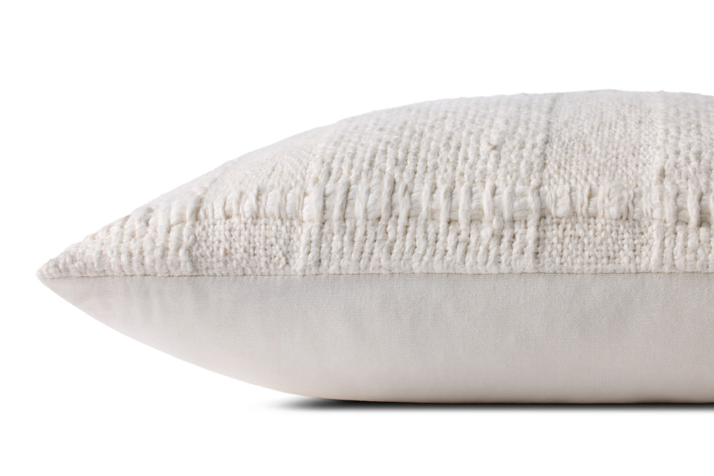 Loloi PLL0126 Hand Woven Transitional Pillow Ivory Cotton | Polypropylene DSETPLL0126IV00PI15