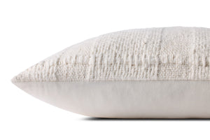Loloi PLL0126 Hand Woven Solid Pillow Ivory Cotton | Polypropylene PSETPLL0126IV00PI15