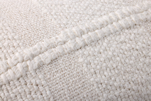 Loloi PLL0126 Hand Woven Solid Pillow Ivory Cotton | Polypropylene PSETPLL0126IV00PI15