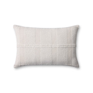 Loloi PLL0126 Hand Woven Solid Pillow Ivory Cotton | Polypropylene PSETPLL0126IV00PI15
