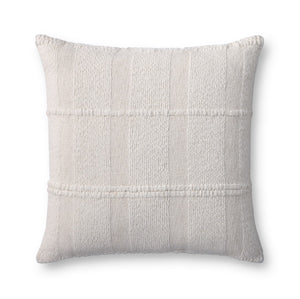 Loloi PLL0126 Hand Woven Solid Pillow Ivory Cotton | Polypropylene DSETPLL0126IV00PIL3