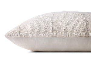 Loloi PLL0126 Hand Woven Solid Pillow Ivory Cotton | Polypropylene DSETPLL0126IV00PIL3