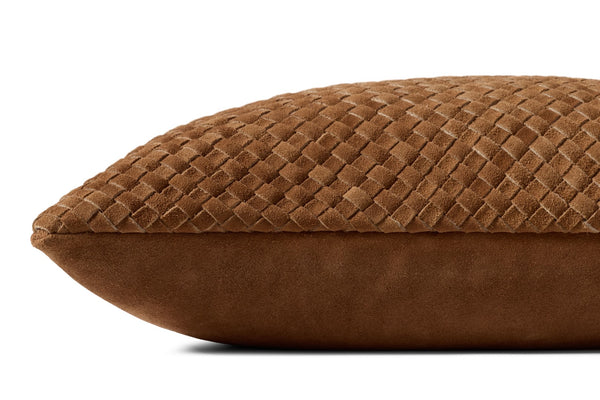 Loloi PLL0129 Machine Woven Solid Pillow Saddle 100% Leather PSETPLL0129SD00PIL5