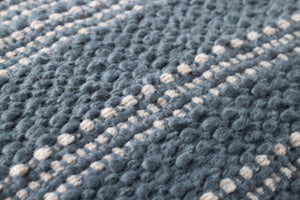 Loloi PLL0131 Machine Woven Solid Pillow Blue ,Ivory 100% Cotton DSETPLL0131BBIVPIL2