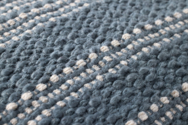 Loloi PLL0131 Machine Woven Solid Pillow Blue ,Ivory 100% Cotton DSETPLL0131BBIVPIL2