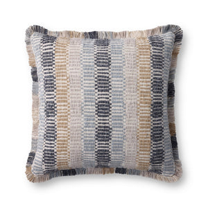 Loloi PLL0133 Machine Woven Transitional Pillow Blue ,Multi Cotton | Polyester PSETPLL0133BBMLPIL3