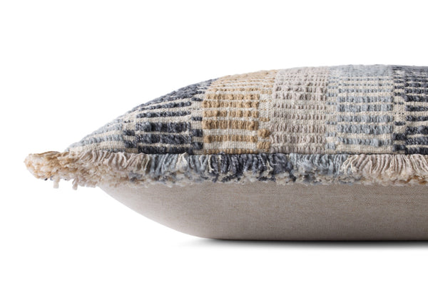 Loloi PLL0133 Machine Woven Transitional Pillow Blue ,Multi Cotton | Polyester PSETPLL0133BBMLPIL3