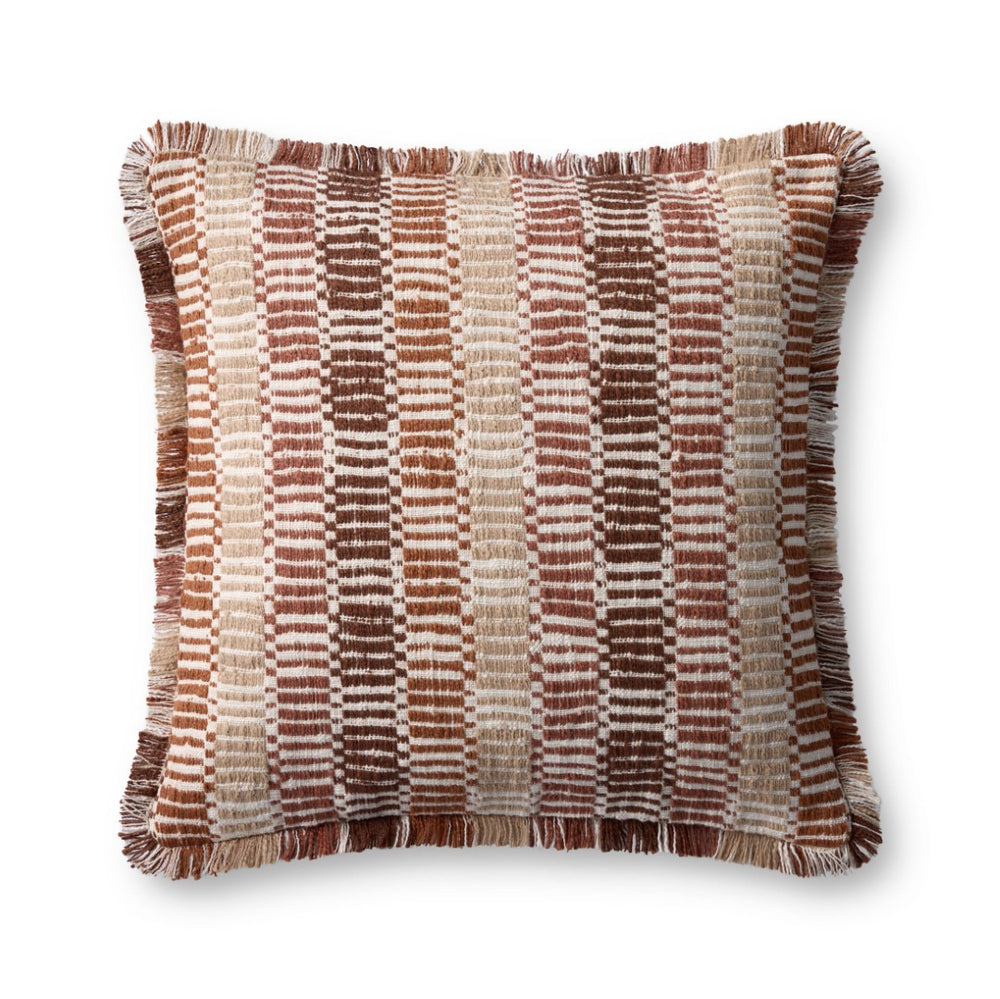 Loloi PLL0133 Machine Woven Transitional Pillow Orange ,Multi Cotton | Polyester P322PLL0133ORMLPIL3