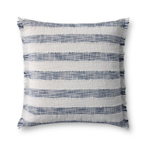 Loloi PLL0134 Machine Woven Transitional Pillow Blue ,Ivory 100% Polyester DSETPLL0134BBIVPIL3
