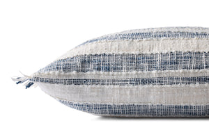 Loloi PLL0134 Machine Woven Transitional Pillow Blue ,Ivory 100% Polyester DSETPLL0134BBIVPIL3