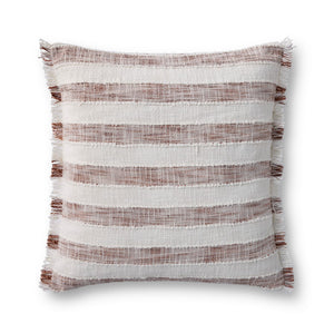Loloi PLL0134 Machine Woven Transitional Pillow Rust ,Ivory 100% Polyester P323PLL0134RUIVPIL3