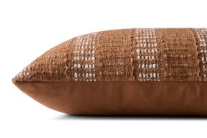 Loloi PLL0135 Machine Woven Transitional Pillow Rust ,Ivory Cotton | Polyester PSETPLL0135RUIVPIL3
