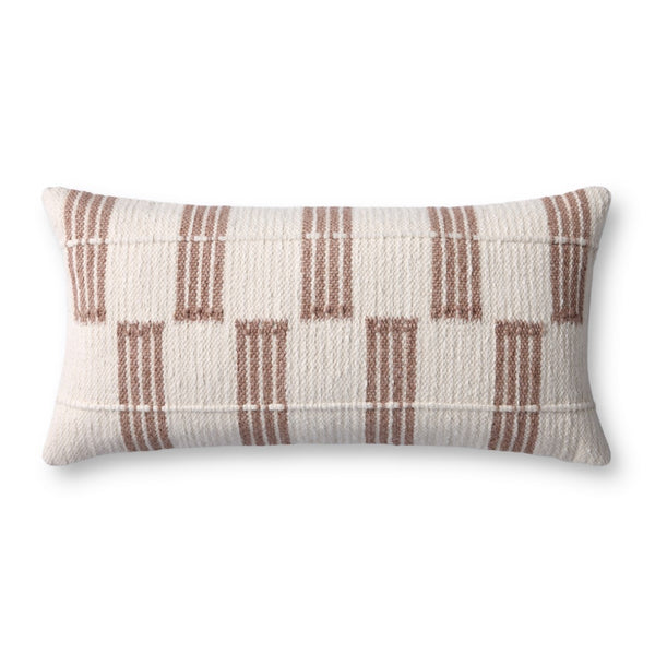 Loloi PLL0136 Machine Woven Transitional Pillow Rust ,Ivory Cotton | Polyester PSETPLL0136RUIVPI13
