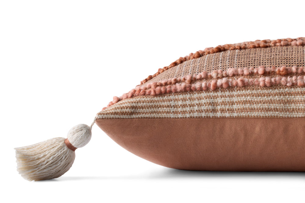 Loloi PLL0137 Machine Woven Transitional Pillow Rust ,Multi Polyester | Cotton DSETPLL0137RUMLPI13