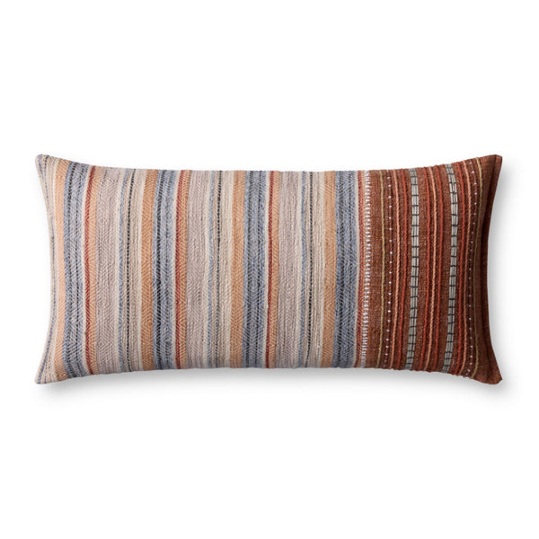 Loloi PLL0138 Machine Woven Transitional Pillow Rust ,Multi Cotton | Polyester DSETPLL0138RUMLPI13