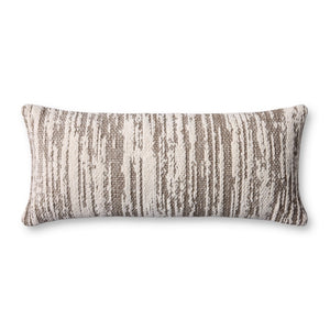 Loloi PLL0141 Machine Woven Transitional Pillow Dark Taupe ,Ivory Polyester | Cotton P330PLL0141DTIVPI29