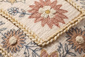 Loloi PLL0158 Machine Embroidered Transitional Pillow Red ,Multi 100% Cotton P341PLL0158REMLPIL5