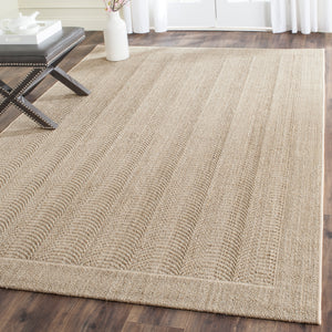 Safavieh Palm Beach Herringbone Patterned Rug - Handcrafted Eco-friendly Sisal & Jute For Elegant Interiors Desert Sand Sisal & Jute Pab322a-210