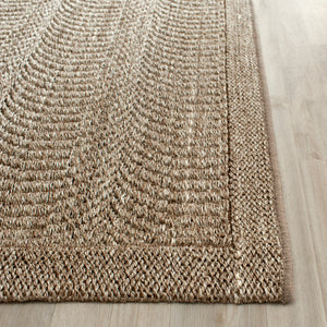 Safavieh Palm Beach Herringbone Patterned Rug - Handcrafted Eco-friendly Sisal & Jute For Elegant Interiors Silver Sisal & Jute Pab322d-3