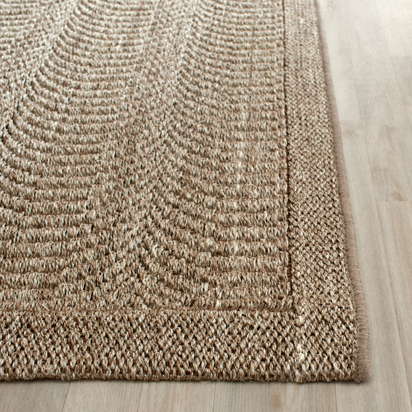 Safavieh Palm Beach Herringbone Patterned Rug - Handcrafted Eco-friendly Sisal & Jute For Elegant Interiors Silver Sisal & Jute Pab322d-3