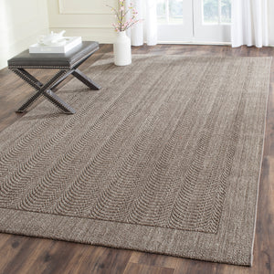 Safavieh Palm Beach Herringbone Patterned Rug - Handcrafted Eco-friendly Sisal & Jute For Elegant Interiors Silver Sisal & Jute Pab322d-3