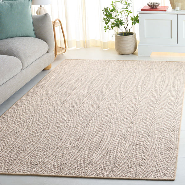 Safavieh Palm Natural Ivory Sisal-Wool Area Rug — Low-Profile Power-Loomed Texture For Coastal & Modern Homes 5'-0" x 8'-0" PAB330A-5