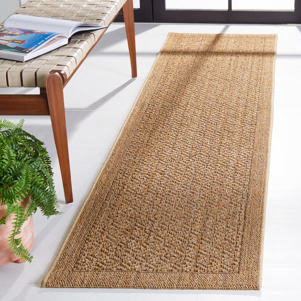 Safavieh Palm Beach Elegant Natural Fiber Rug For Hallways - Handcrafted Jacquard Weave With Earthy Tones Natural Sisal With Latex Pab355a-210