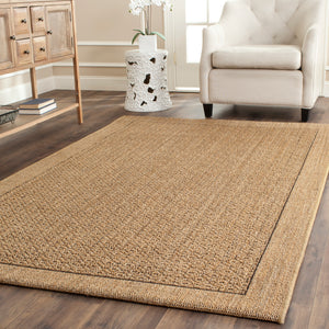 Safavieh Palm Beach Elegant Natural Fiber Rug For Hallways - Handcrafted Jacquard Weave With Earthy Tones Natural Sisal With Latex Pab355a-210