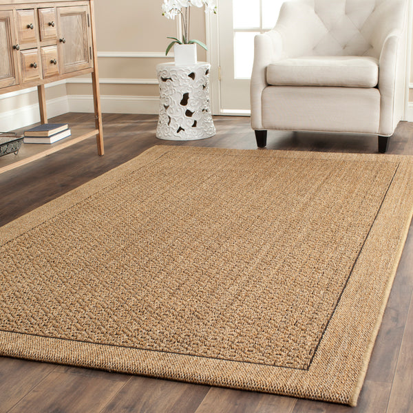 Safavieh Palm Beach Elegant Natural Fiber Rug For Hallways - Handcrafted Jacquard Weave With Earthy Tones Natural Sisal With Latex Pab355a-210
