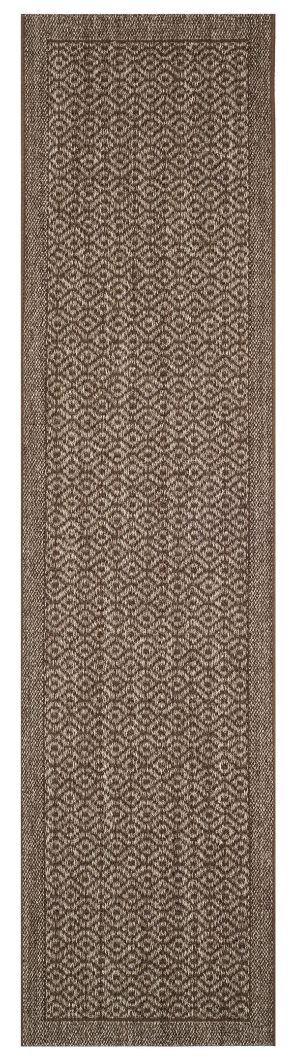 Safavieh Palm Beach Elegant Natural Fiber Rug For Hallways - Handcrafted Jacquard Weave With Earthy Tones Silver Sisal With Latex Pab355d-212