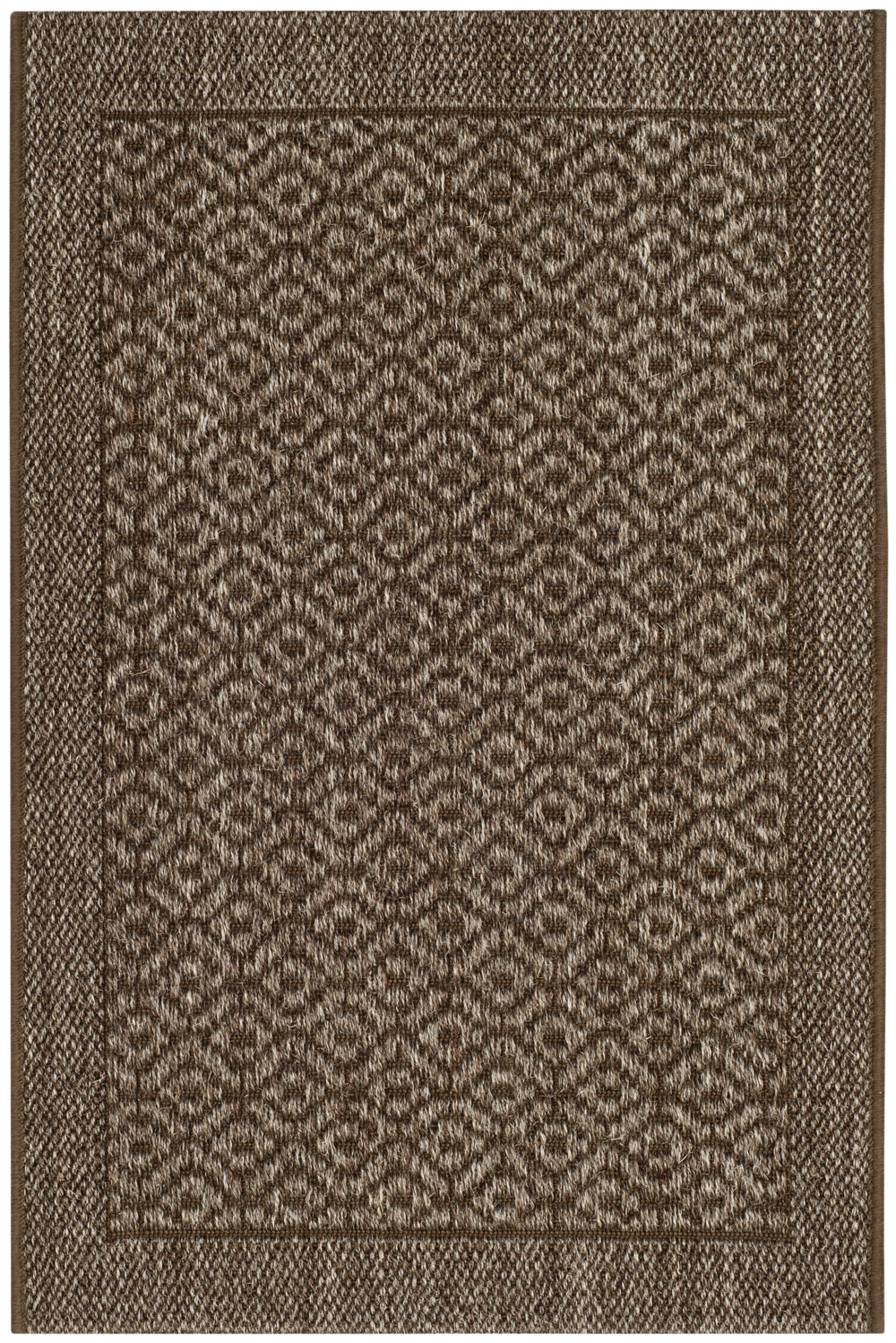 Safavieh Palm Beach Elegant Natural Fiber Rug For Hallways - Handcrafted Jacquard Weave With Earthy Tones Silver Sisal With Latex Pab355d-212