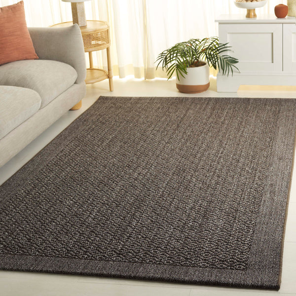 Safavieh Palm Beach Elegant Natural Fiber Rug For Hallways - Handcrafted Jacquard Weave With Earthy Tones Silver Sisal With Latex Pab355d-212