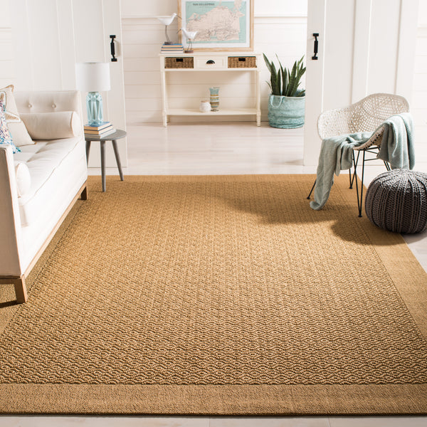 Safavieh Palm Beach Elegant Natural Fiber Rug For Hallways - Handcrafted Jacquard Weave With Earthy Tones Maize Sisal & Jute Pab355m-212