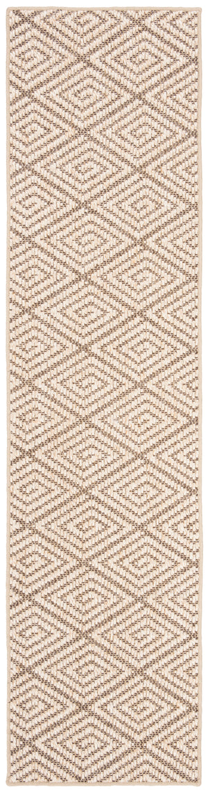 Safavieh Palm Natural Fiber Runner Rug | Chic Jacquard Weave With Geometric Design For Timeless Elegance Beige ,Brown Sisal Pab360b-212