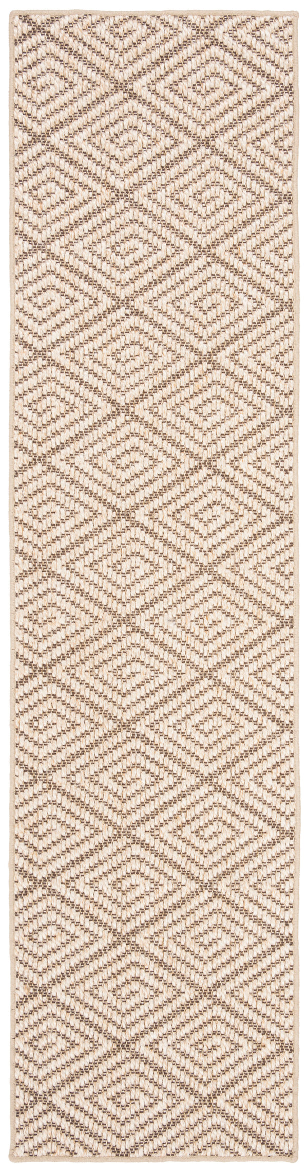 Safavieh Palm Natural Fiber Runner Rug | Chic Jacquard Weave With Geometric Design For Timeless Elegance Beige ,Brown Sisal Pab360b-212