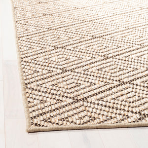 Safavieh Palm Natural Fiber Runner Rug | Chic Jacquard Weave With Geometric Design For Timeless Elegance Beige ,Brown Sisal Pab360b-212