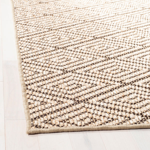 Safavieh Palm Natural Fiber Runner Rug | Chic Jacquard Weave With Geometric Design For Timeless Elegance Beige ,Brown Sisal Pab360b-212