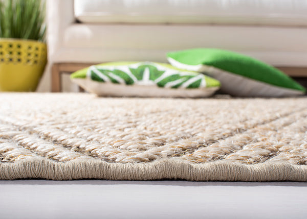 Safavieh Palm Natural Fiber Runner Rug | Chic Jacquard Weave With Geometric Design For Timeless Elegance Beige ,Brown Sisal Pab360b-212