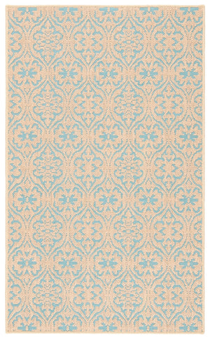 Safavieh Palm Beach Elegant Area Rug Runner With Intricate Oriental Pattern For Stylish Home Decor Accents Natural ,Turquoise 90% Jute,10% Polypropylene Multifilament Pab511a-3