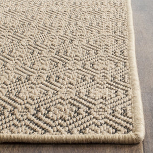 Safavieh Palm Beach 512A Natural Black Geometric Jute Rug 5X8 — Durable Jacquard Weave, Low-Profile, Coastal Chic PAB512A-6