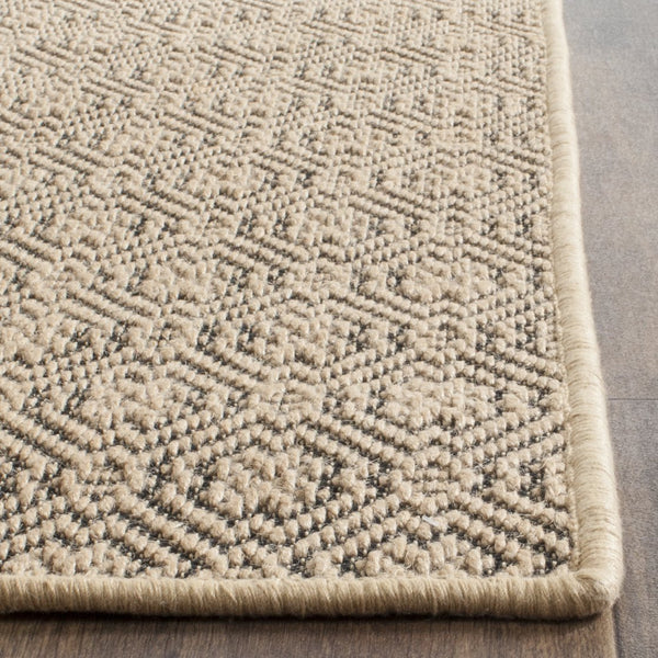 Safavieh Palm Beach 512A Natural Black Geometric Jute Rug 5X8 — Durable Jacquard Weave, Low-Profile, Coastal Chic PAB512A-6