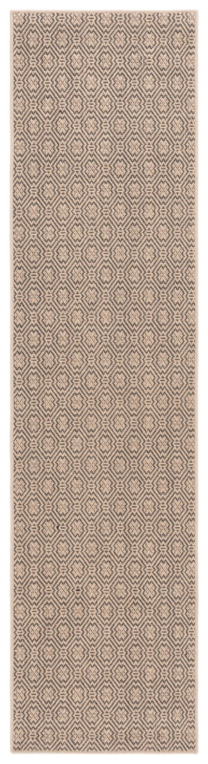 Safavieh Palm Elegant Geometric Runner Rug - Timeless Design For High-traffic Areas, Eco-friendly Craftsmanship Natural ,Black 90% Jute,10% Polypropylene Multifilament Pab512a-28